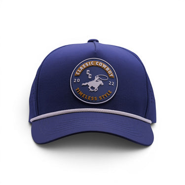 Classic Cowboy The Clubhouse performance golf hat, close-up front view.