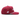 Classic Cowboy The Norman crimson roper snapback, side view of the white cowboy logo.