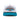 Classic Cowboy The South Beach white and teal roper snapback with orange rope, front view.