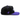 Classic Cowboy The Panther black and purple snapback, side view of the purple cowboy logo.