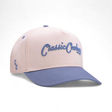 Classic Cowboy The True Blue cream and dusty blue western snapback with tonal embroidery.