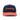 Classic Cowboy The Wildcatter navy and coral snapback with coral script embroidery, front view.