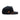Classic Cowboy The Boone black roper snapback, side view of the orange cowboy logo.