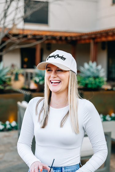 The Sahara cap by Classic Cowboy, angled view.