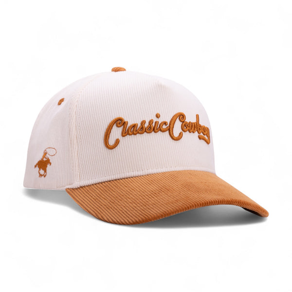 The Dram — Sandstone Corduroy Western Snapback | Classic Cowboy