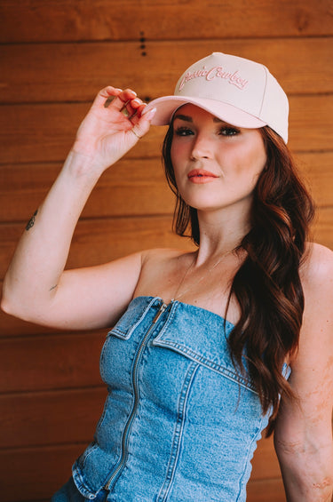 The Dolly snapback by Classic Cowboy, angled view.
