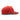 The Setter red-orange snapback with brown suede brim, front view.